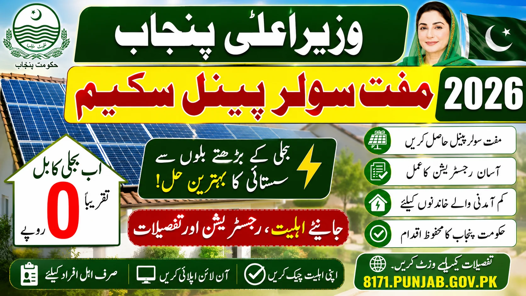 CM Punjab Free Solar Panel Scheme June 2026